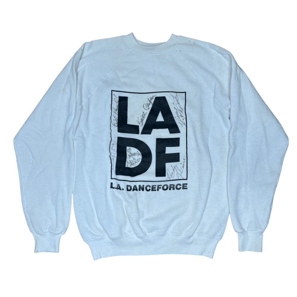 Vintage 80s LA Dance Force Signed sweatshirt Medium